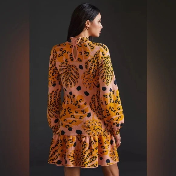 Anthropologie Farm Rio Palms Sweater Mini Dress XL - Picture 3 of 9